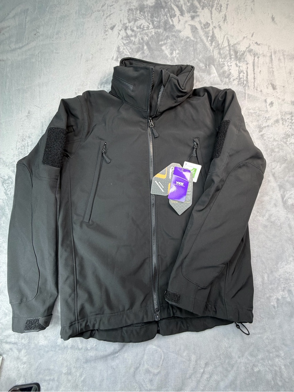 Men's Black Tactical Softshell Field Jacket - Unbranded Winter M warm workout